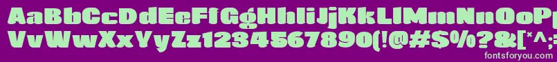 Agustina Font – Green Fonts on Purple Background