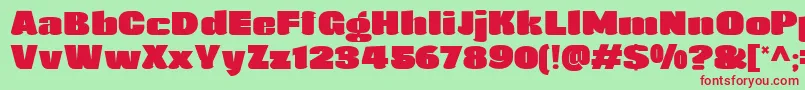 Agustina Font – Red Fonts on Green Background