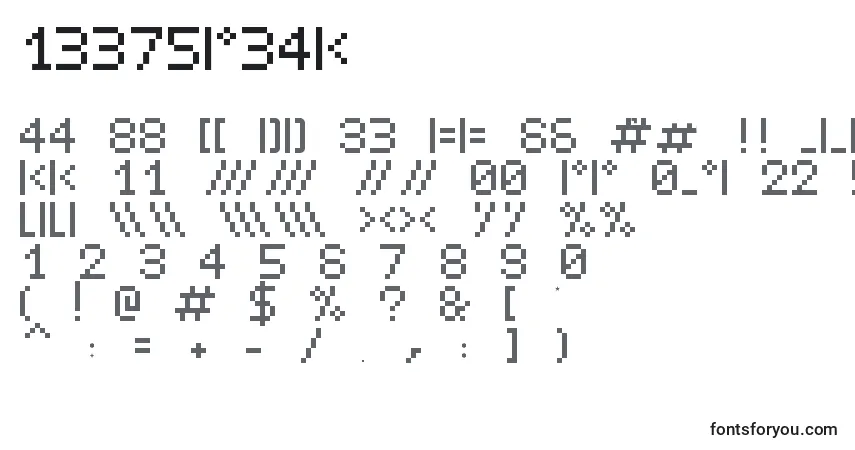 Fuente Leetspeak - alfabeto, números, caracteres especiales