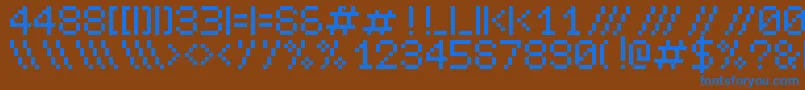 Leetspeak Font – Blue Fonts on Brown Background