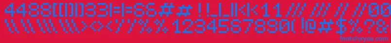 Leetspeak Font – Blue Fonts on Red Background