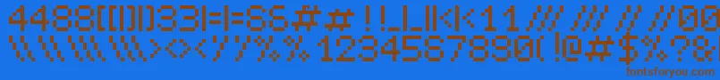Leetspeak Font – Brown Fonts on Blue Background