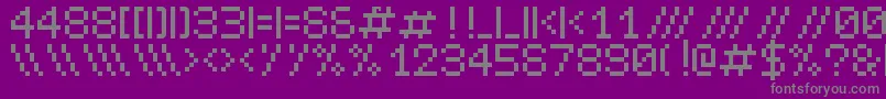 Fonte Leetspeak – fontes cinzas em um fundo violeta