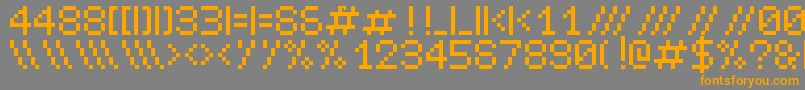 Leetspeak Font – Orange Fonts on Gray Background