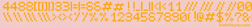 Шрифт Leetspeak – оранжевые шрифты на розовом фоне