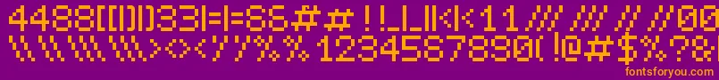 Leetspeak Font – Orange Fonts on Purple Background