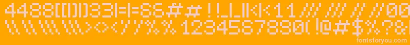 フォントLeetspeak – オレンジの背景にピンクのフォント