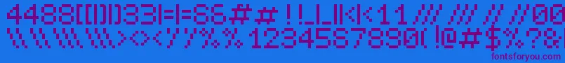 Leetspeak Font – Purple Fonts on Blue Background