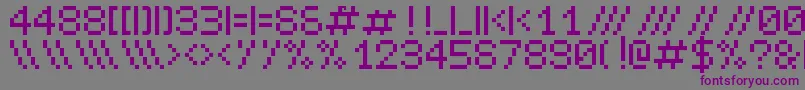 フォントLeetspeak – 紫色のフォント、灰色の背景