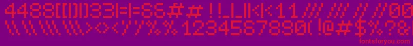 Leetspeak Font – Red Fonts on Purple Background
