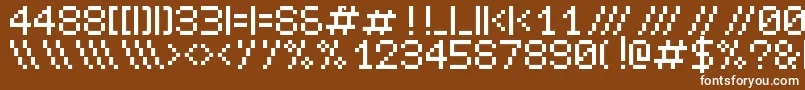 Leetspeak Font – White Fonts on Brown Background