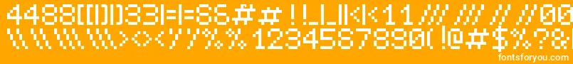 Leetspeak Font – White Fonts on Orange Background