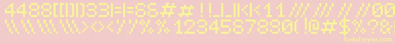 Leetspeak Font – Yellow Fonts on Pink Background