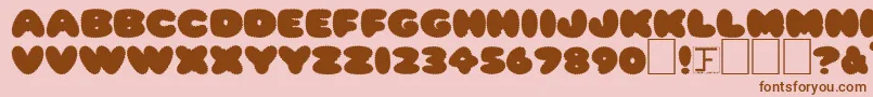 RippleNormal Font – Brown Fonts on Pink Background