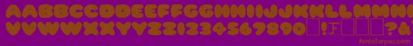 Więcej informacji o czcionce RippleNormal Czcionka RippleNormal – brązowe czcionki na fioletowym tle