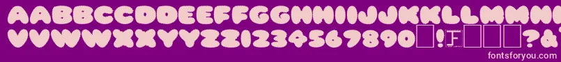 RippleNormal Font – Pink Fonts on Purple Background