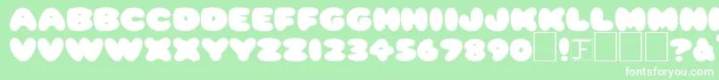 RippleNormal Font – White Fonts on Green Background