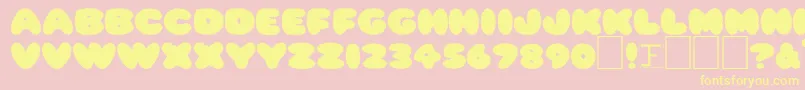 RippleNormal Font – Yellow Fonts on Pink Background