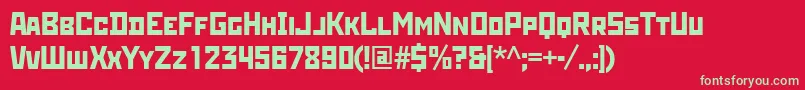 Rodchenko Font – Green Fonts on Red Background