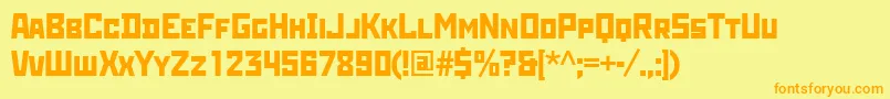 Rodchenko Font – Orange Fonts on Yellow Background