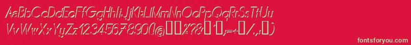 Mirai-Schriftart – Grüne Schriften auf rotem Hintergrund