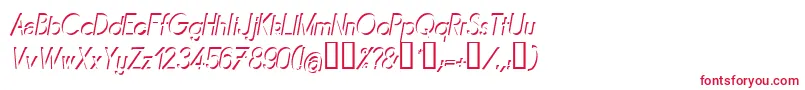 Mirai-Schriftart – Rote Schriften auf weißem Hintergrund