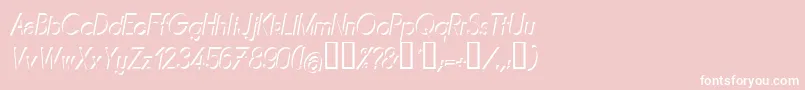 Mirai-fontti – valkoiset fontit vaaleanpunaisella taustalla