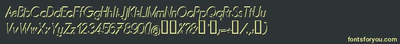 Mirai-fontti – keltaiset fontit mustalla taustalla