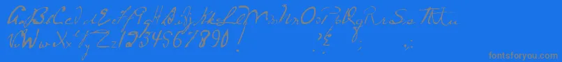 MtfFrozenSolid-Schriftart – Graue Schriften auf blauem Hintergrund