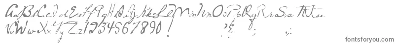 MtfFrozenSolid Font – Gray Fonts on White Background