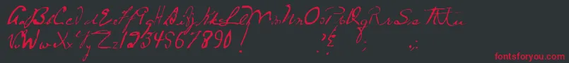 MtfFrozenSolid Font – Red Fonts on Black Background