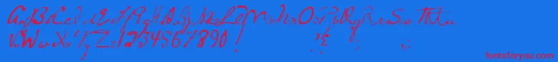 MtfFrozenSolid Font – Red Fonts on Blue Background