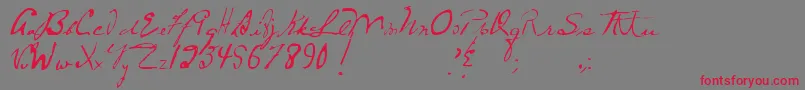 MtfFrozenSolid Font – Red Fonts on Gray Background