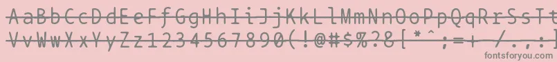 fuente Bptypewritestrikethrough – Fuentes Grises Sobre Fondo Rosa