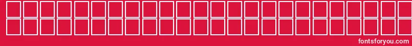 JaridahBoldItalic-Schriftart – Weiße Schriften auf rotem Hintergrund