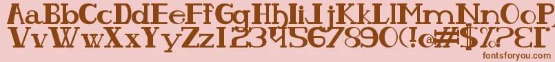 OlhoDePeixe Font – Brown Fonts on Pink Background