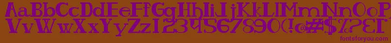 OlhoDePeixe Font – Purple Fonts on Brown Background