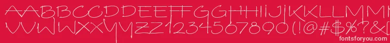 VinoBiancoItc Font – Pink Fonts on Red Background