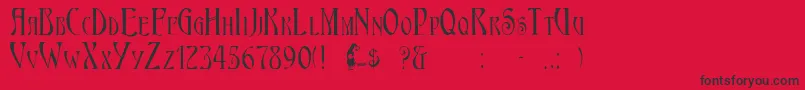 Ambrosia Font – Black Fonts on Red Background