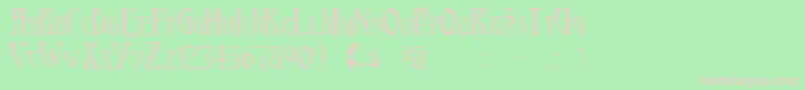 Ambrosia Font – Pink Fonts on Green Background