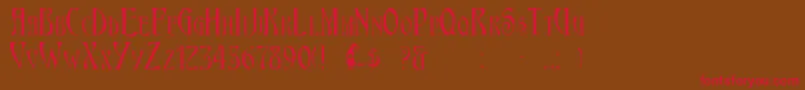 Ambrosia Font – Red Fonts on Brown Background