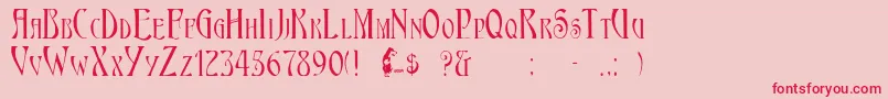 フォントAmbrosia – ピンクの背景に赤い文字