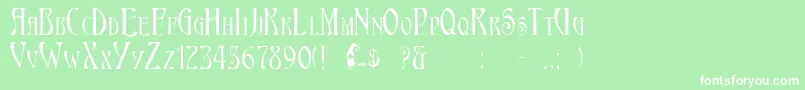 Ambrosia Font – White Fonts on Green Background