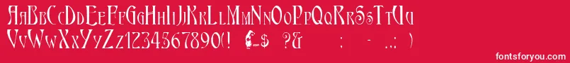 フォントAmbrosia – 赤い背景に白い文字