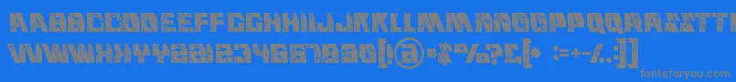 Mechagrunge Font – Gray Fonts on Blue Background