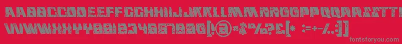 Mechagrunge Font – Gray Fonts on Red Background