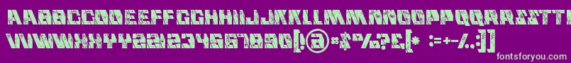 Mechagrunge Font – Green Fonts on Purple Background