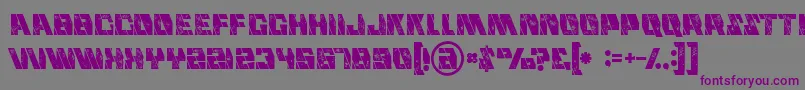 Mechagrunge Font – Purple Fonts on Gray Background