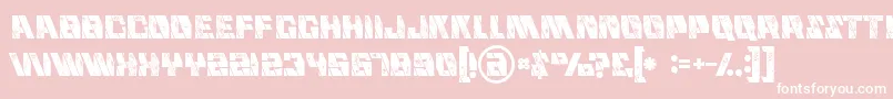 Mechagrunge Font – White Fonts on Pink Background