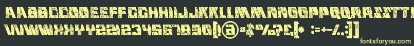 Mechagrunge Font – Yellow Fonts on Black Background